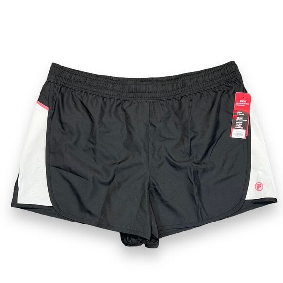Fila Womens Athletic Shorts Moisture Wicking Reflective Cool Factor Black 1X - Picture 1 of 9